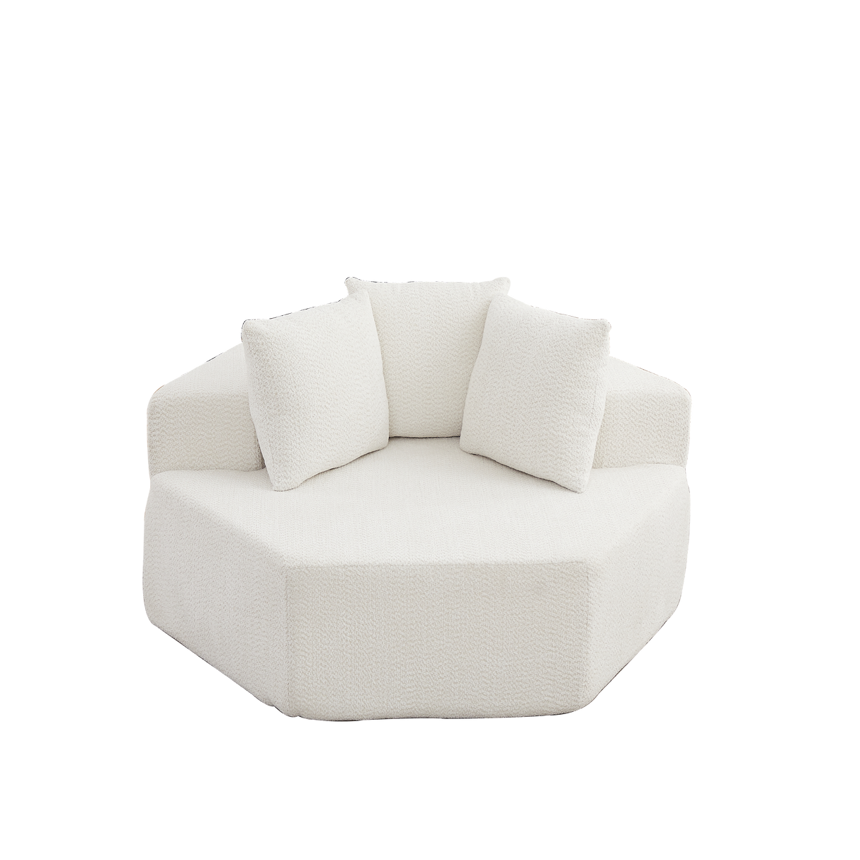 54-Inch Modern-Style Hexagonal Single Lounge Chair
