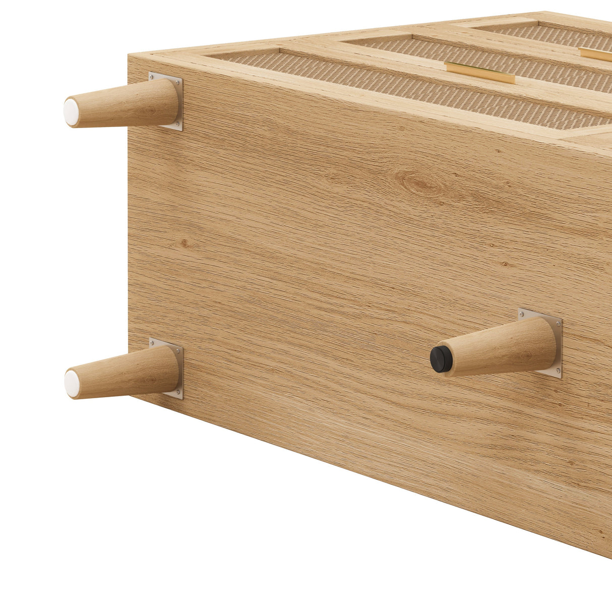 51.18' 6-Drawer Rattan Storage Cabinet Natural