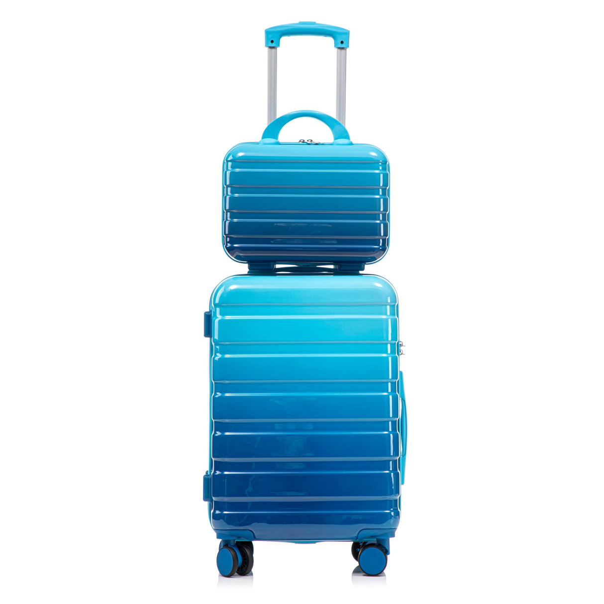 14'/20' 2 pcs/set PC Spinner Wheel Luggage with Gradient Color and Lock