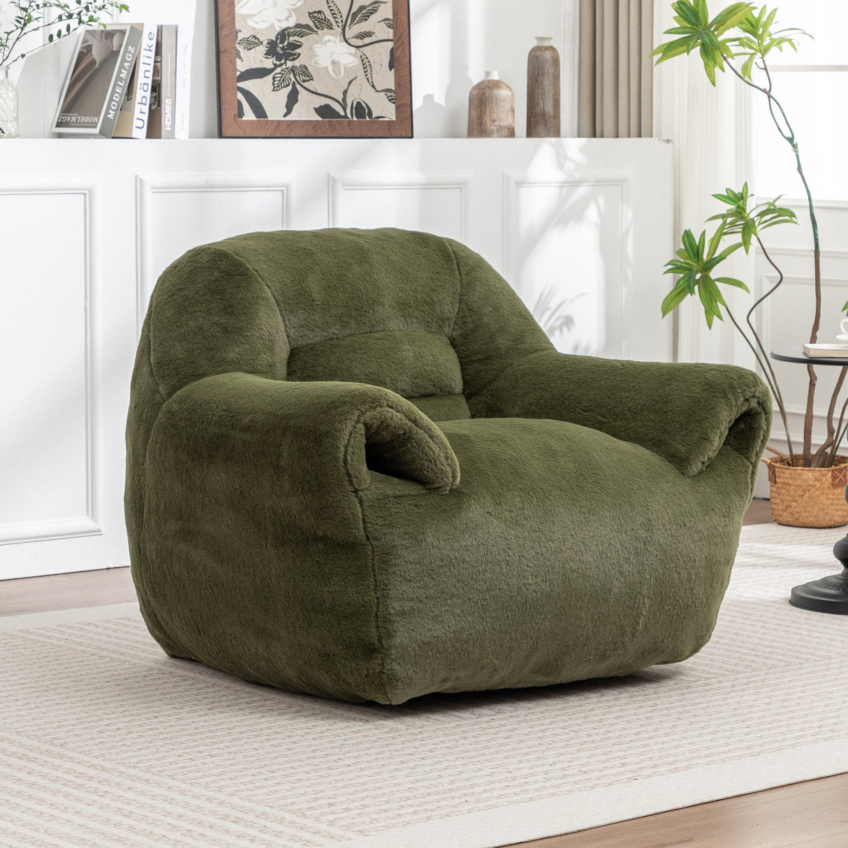 Comfy Faux Fur Bean Bag Chair
