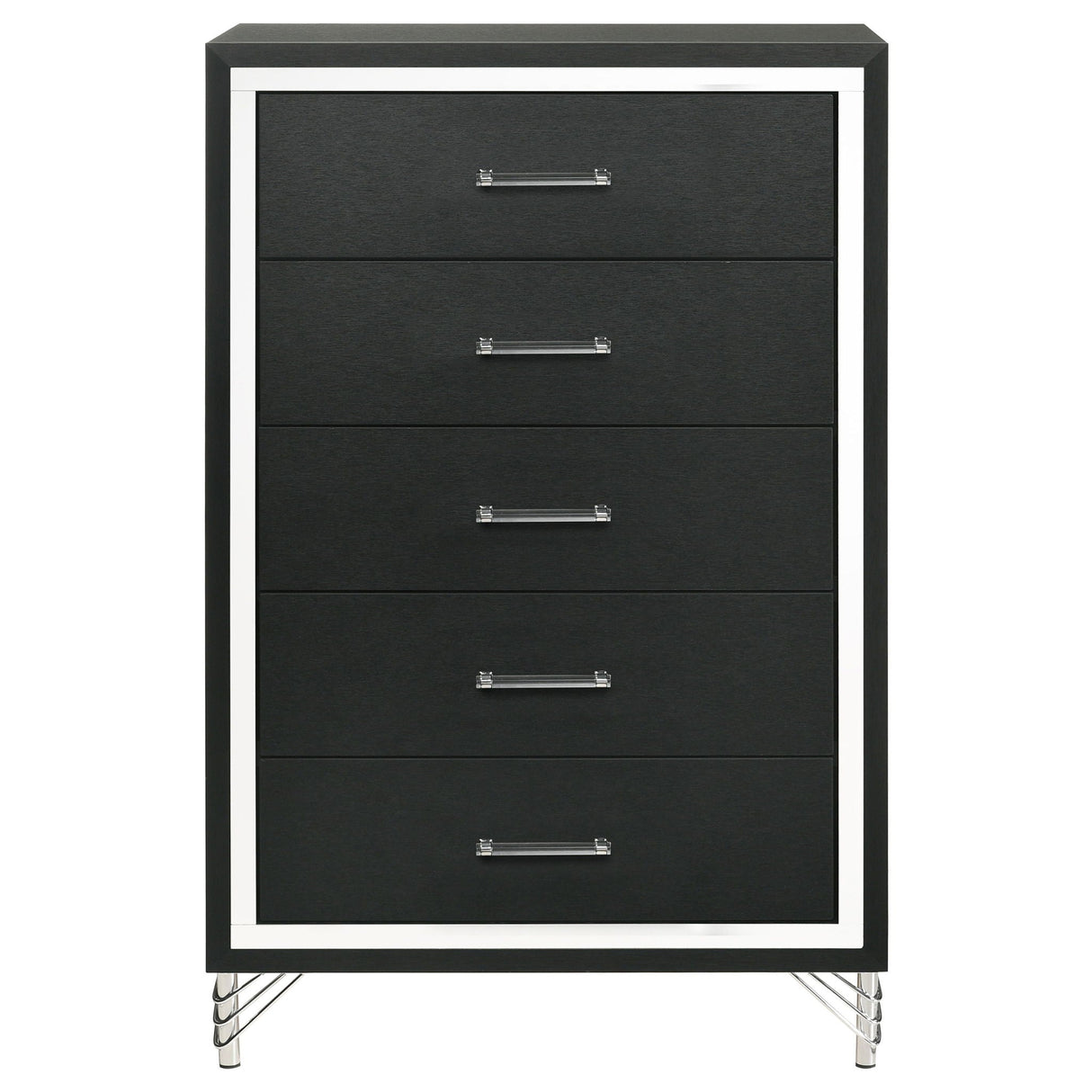 Malcolm - 5 Drawer Bedroom Chest - Black