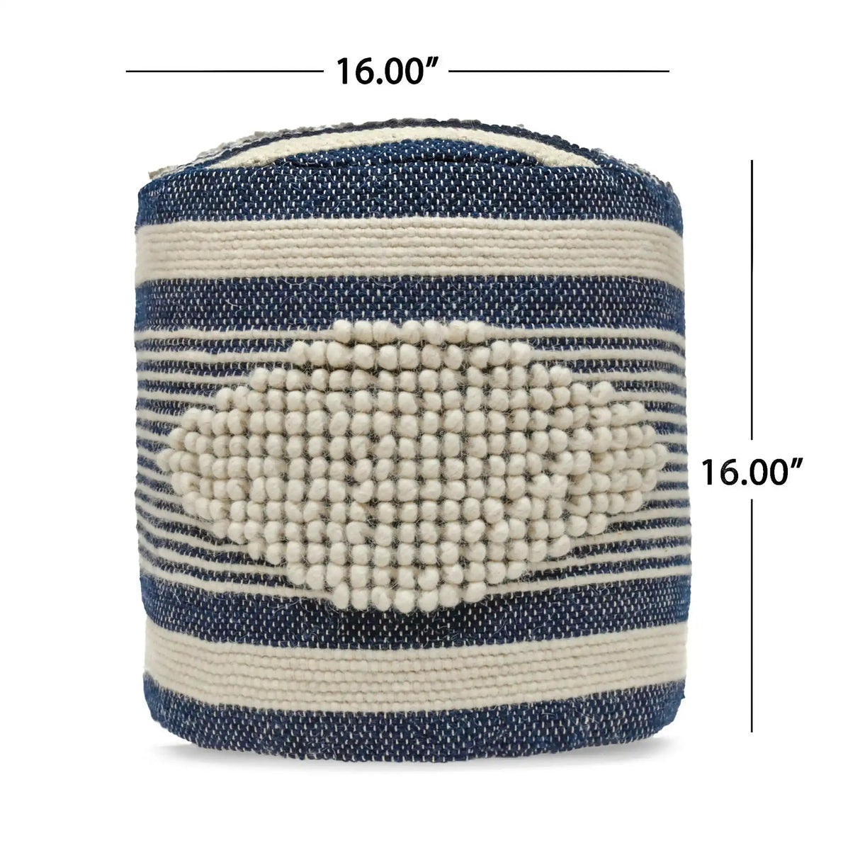 Diamond Handcrafted Cylindrical Pouf