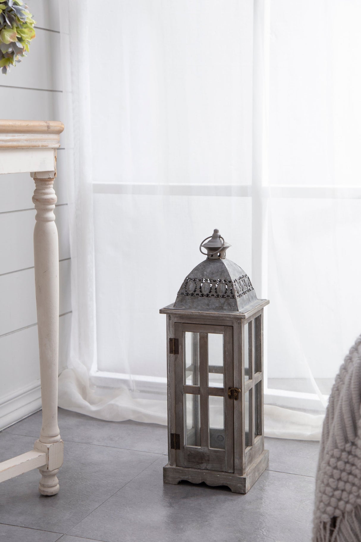 Wooden Candle Lantern Decorative, Hurricane Lantern Holder