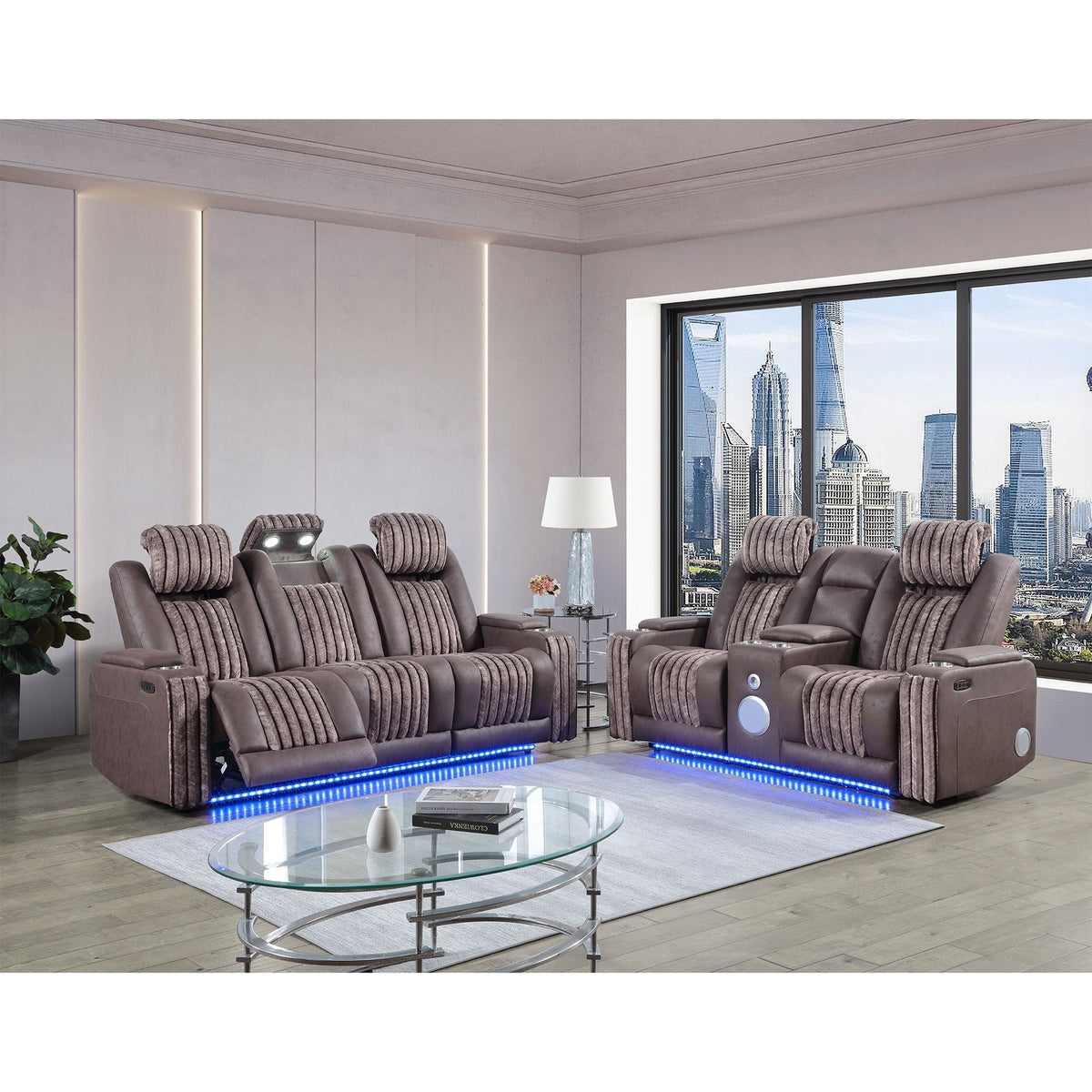 Duran - Power Reclining Sofa With Power Headrest