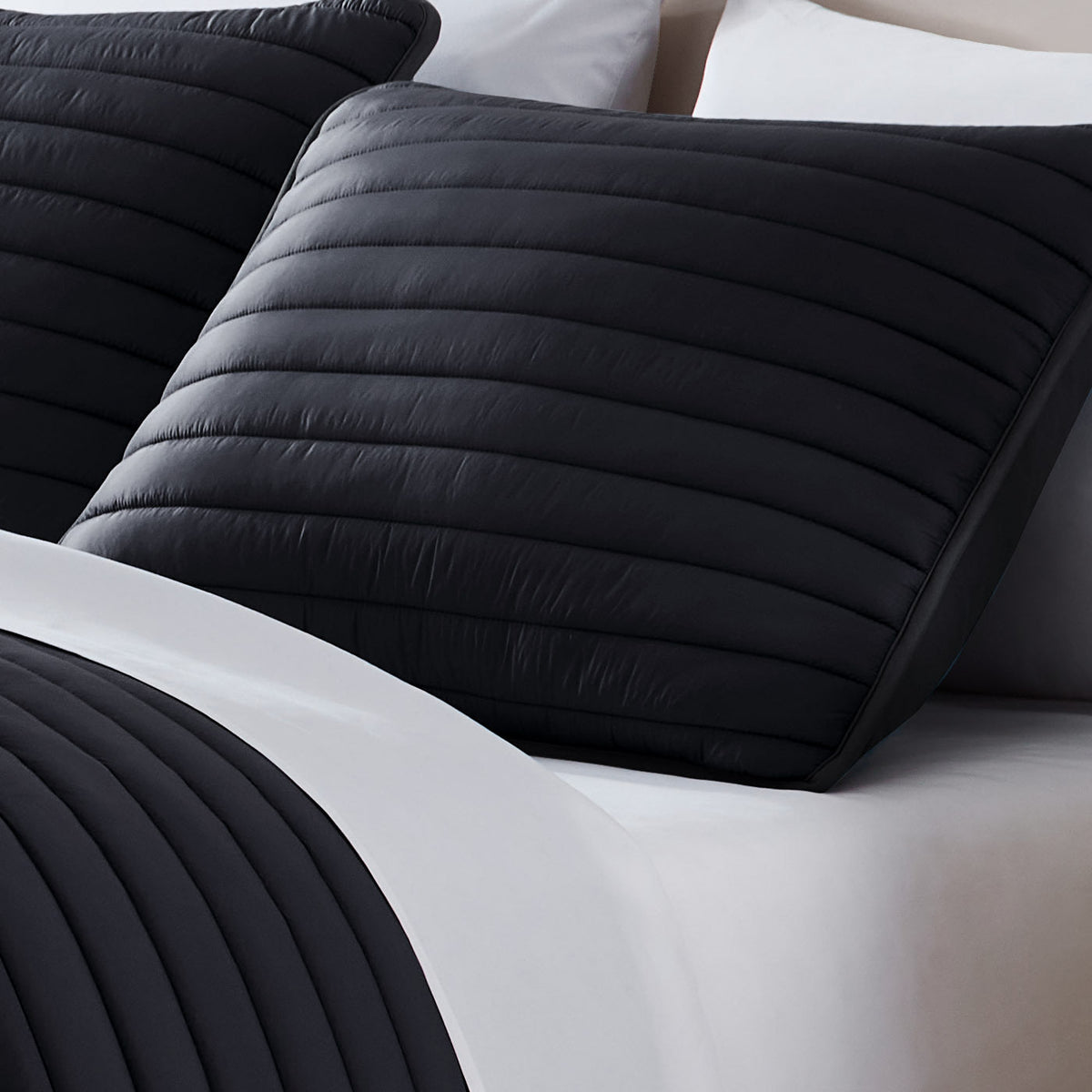 Excursion Twin Puffer-Quilt Comforter Set with Lightweight Warmth - Matte Polyester
