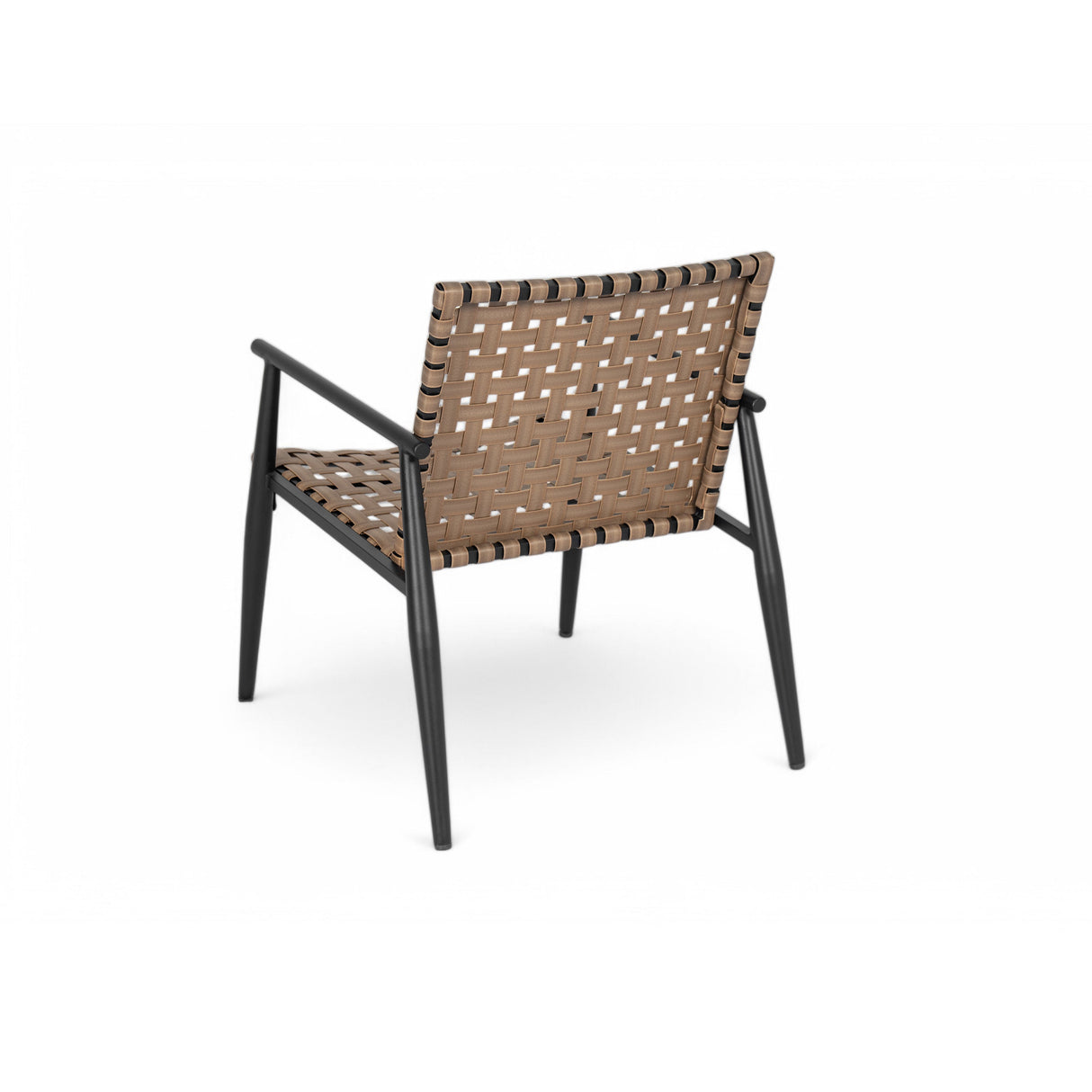 Modern Outdoor Chat Set: 2 Rattan Chairs with Side Table