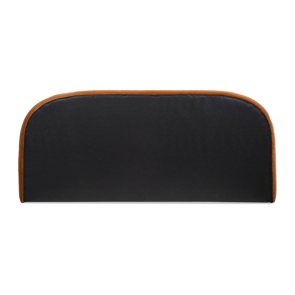 Archie Puffy Grounded Upholstered Platform Bed, King, Burnt
