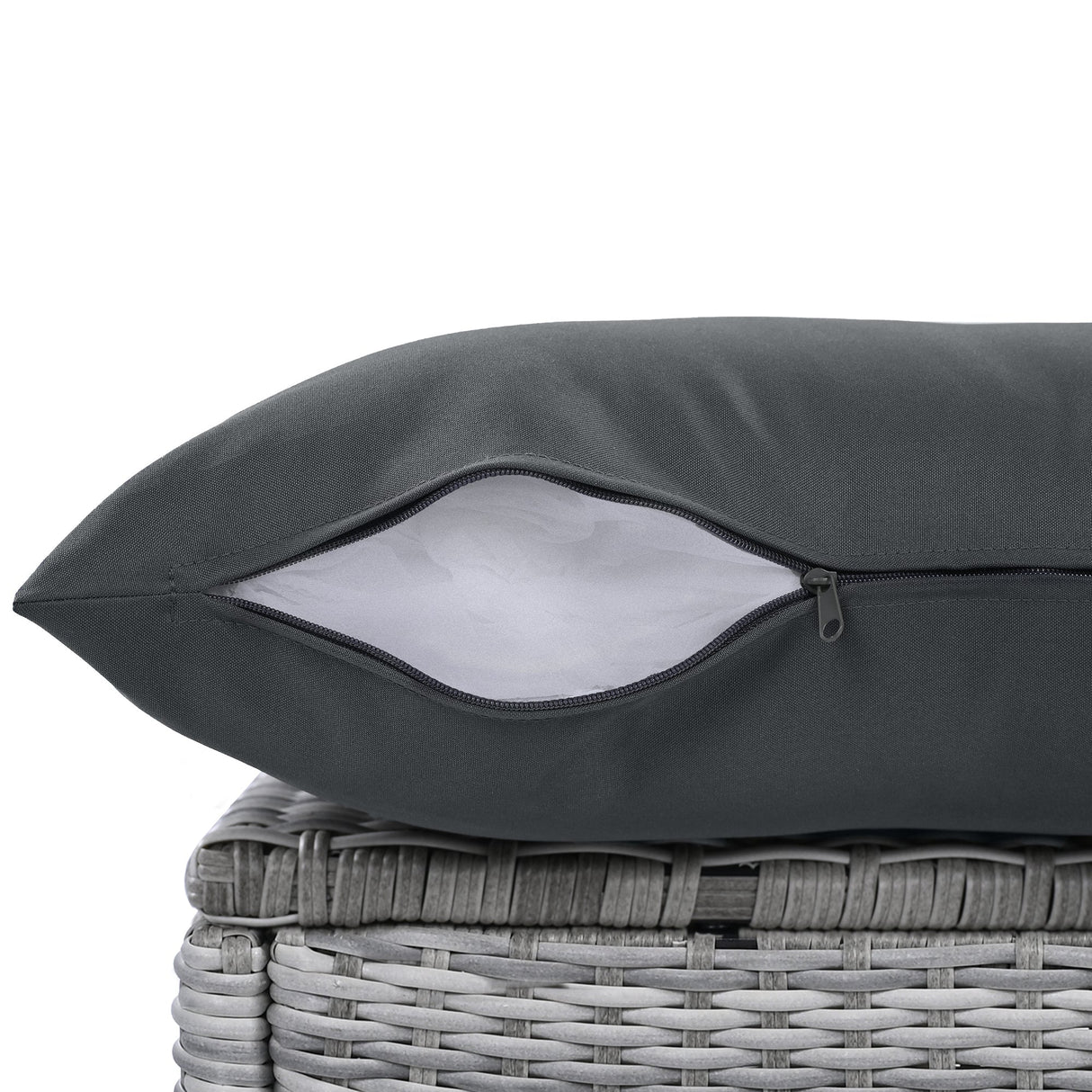 Outdoor Furniture Set Patio Rattan Furniture with Adjustable Table, Recliners, Side Tables, Ottomans