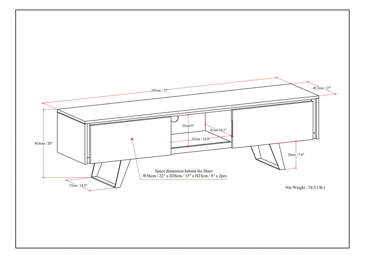 Lowry - Handcrafted TV Media Stand