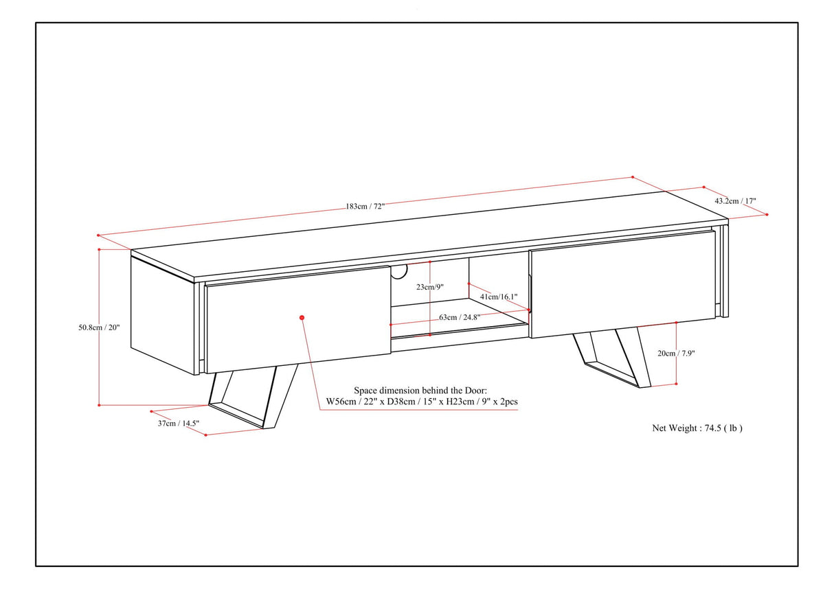 Lowry - Handcrafted TV Media Stand