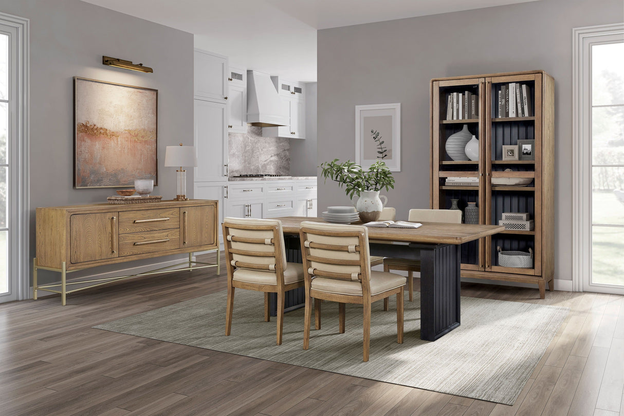 Sideboard with USB Charging Ports, 2 Drawers and 2 Doors