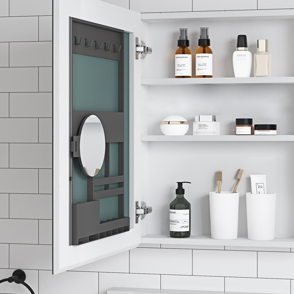 20'' W x 26'' H Surface Frameless Mirror Medicine Cabinet