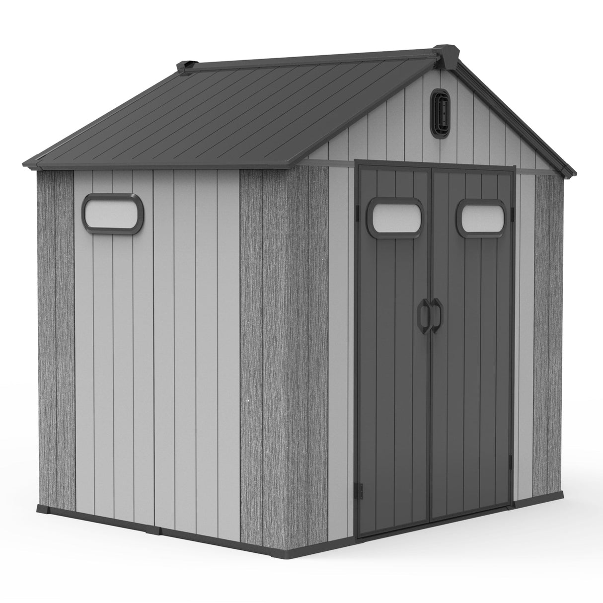 8x6FT Resin Outdoor Storage Shed with Lockable Door