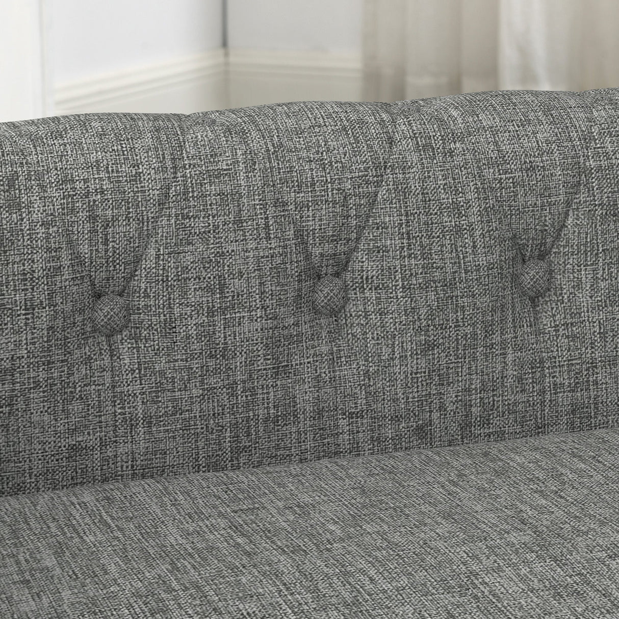 Modern Linen Fabric Light Grey Elevated Pet Bed for Small and Medium Dogs