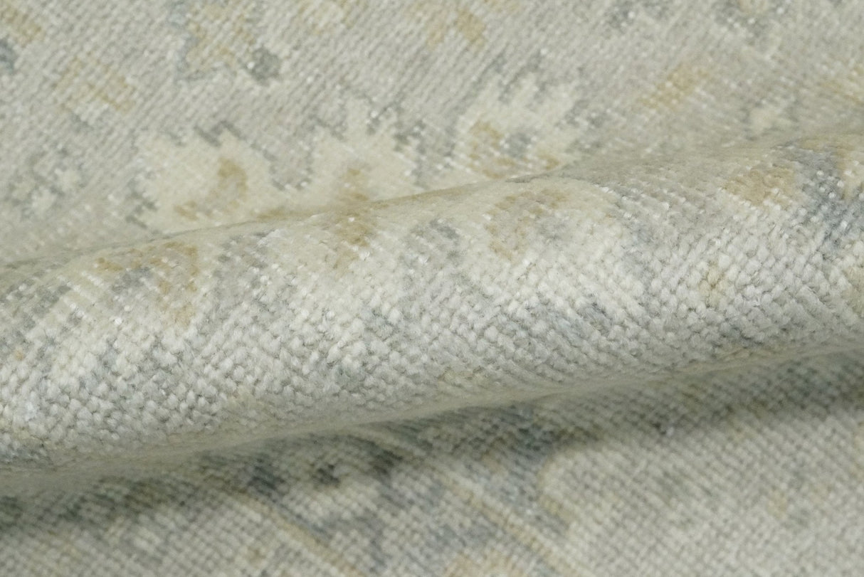 2x3 Hand Knotted Beige and Gray Traditional Persian Wool Rug