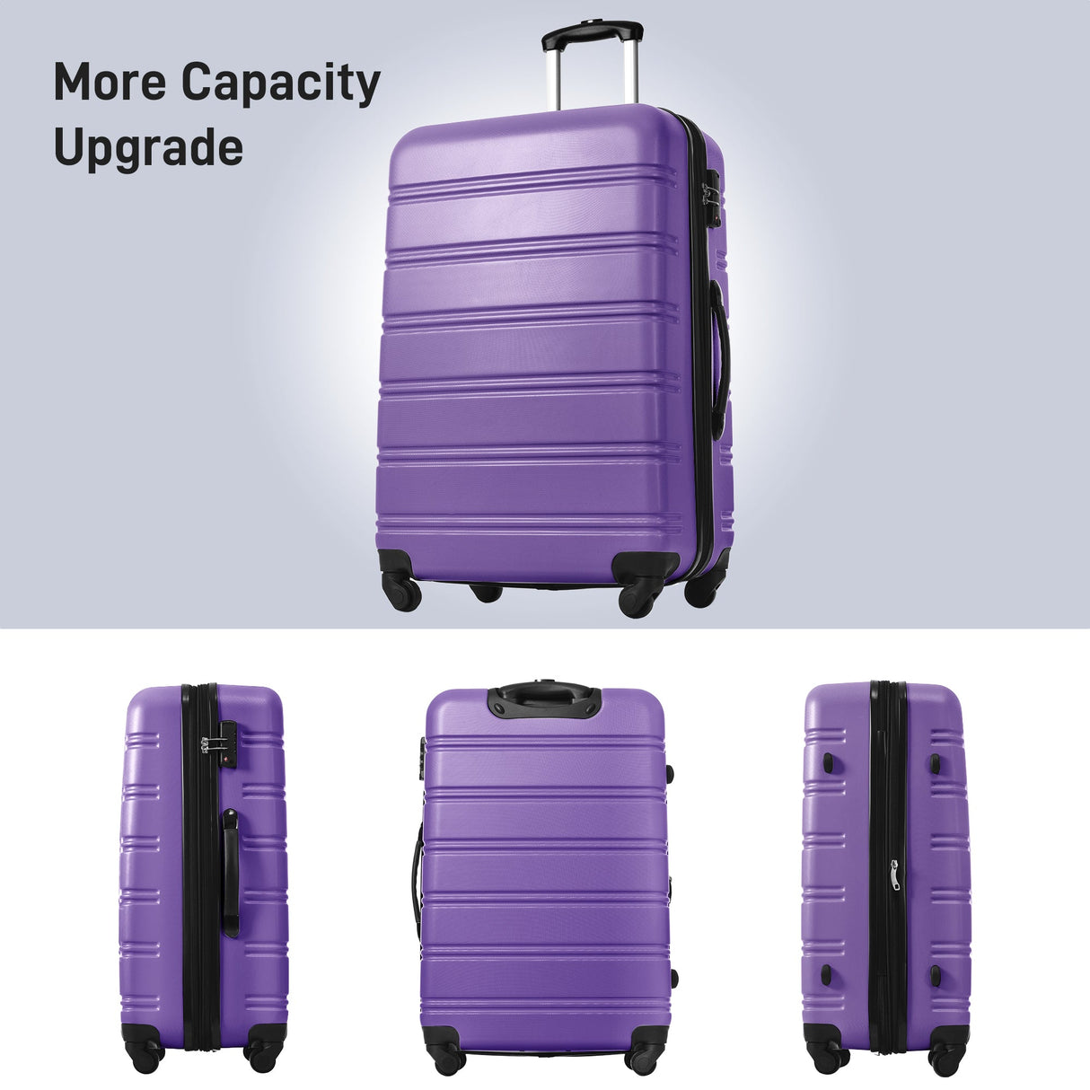 3 Piece Luggage Set Hardside Spinner Suitcase with TSA Lock 20" 24" 28" Available - Tuesday Morning - Luggage