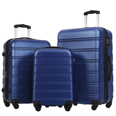 3 Piece Luggage Set Hardside Spinner Suitcase with TSA Lock 20" 24" 28" Available - Tuesday Morning - Luggage