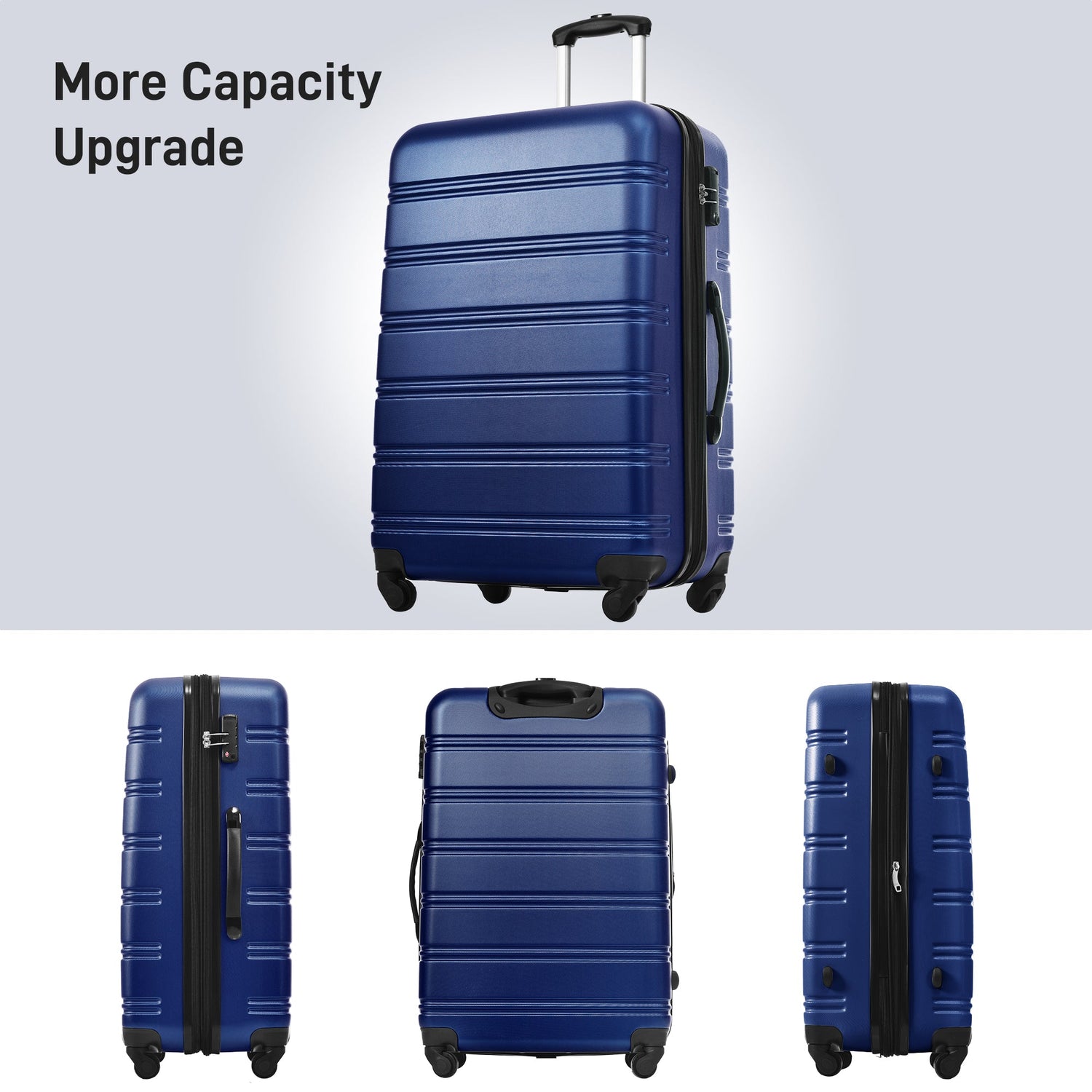3 Piece Luggage Set Hardside Spinner Suitcase with TSA Lock 20" 24" 28" Available - Tuesday Morning - Luggage