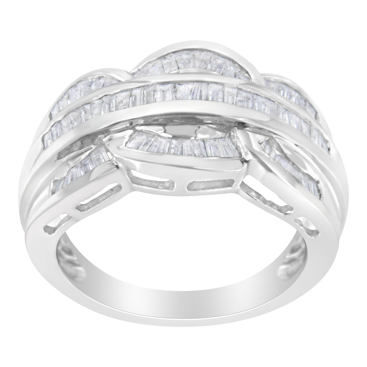 14KT White Gold Diamond Cocktail Band Ring (1 1/2 cttw, H-I Color, I1-I2 Clarity)