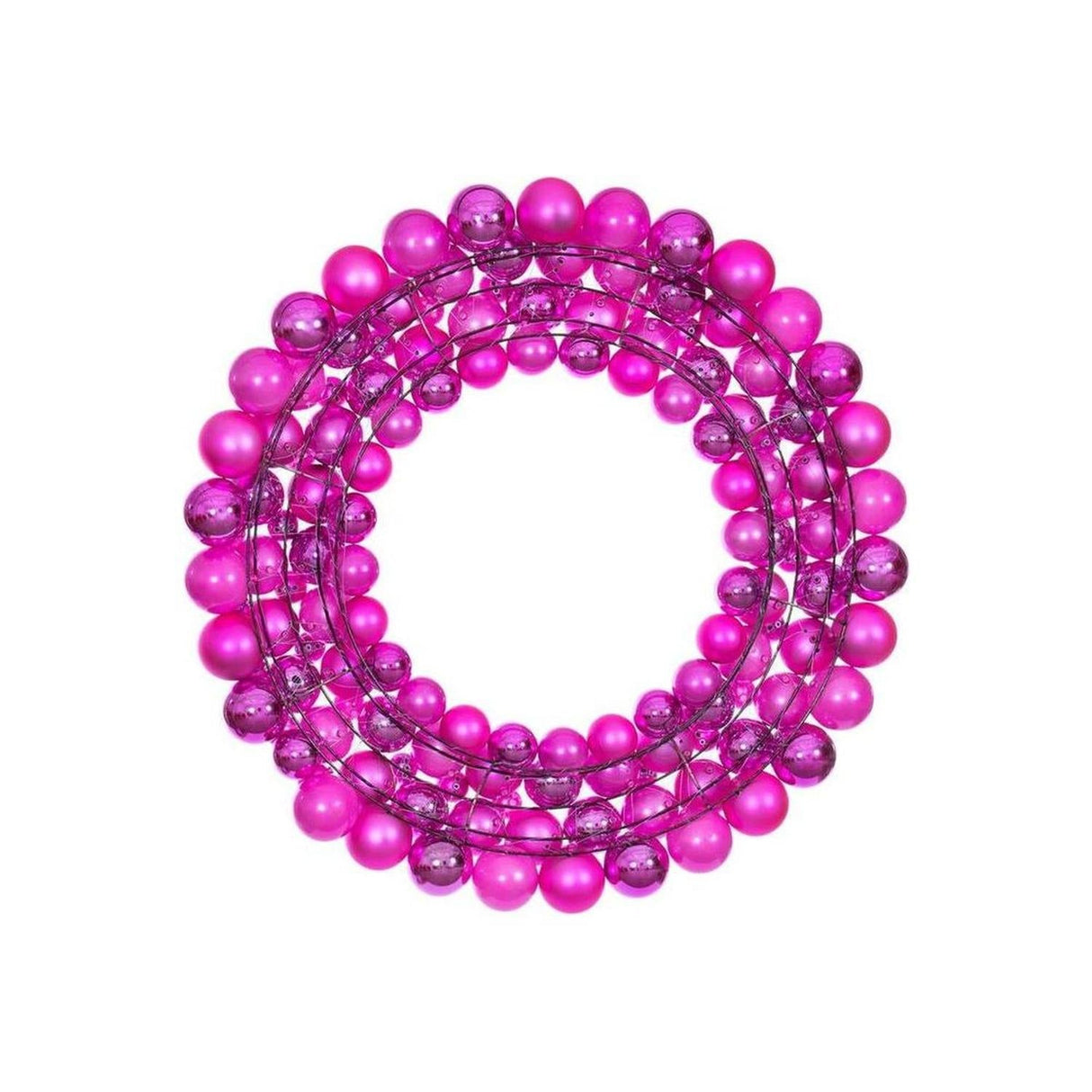 30" Hot Pink Ball Wreath