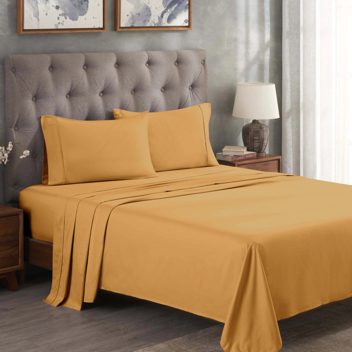 Egyptian Cotton 300 Thread Count Solid Deep Pocket Bed Sheet Set - Egyptian Cotton Sheet Set by Superior Brand