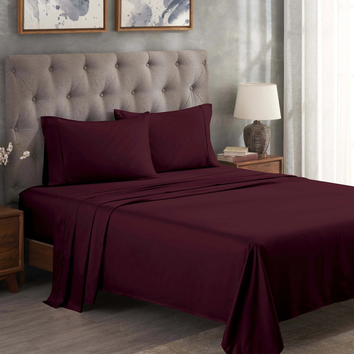 Egyptian Cotton 300 Thread Count Solid Deep Pocket Bed Sheet Set - Egyptian Cotton Sheet Set by Superior Brand