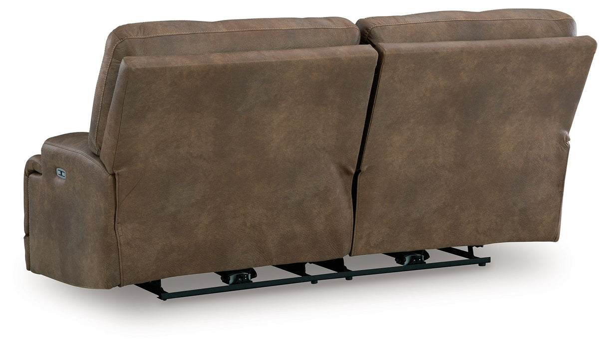 Beckley Place - 2 Seat Power Reclining Sofa With Adjustable Headrest - Earth