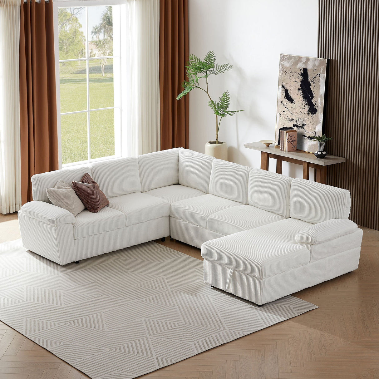 Oversized Modular Storage Sectional Sofa Couch