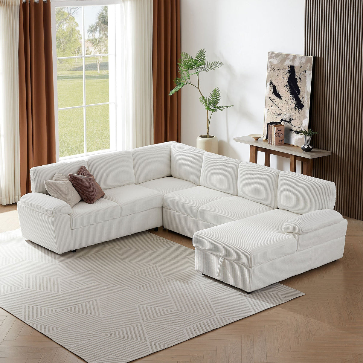 Oversized Modular Storage Sectional Sofa Couch