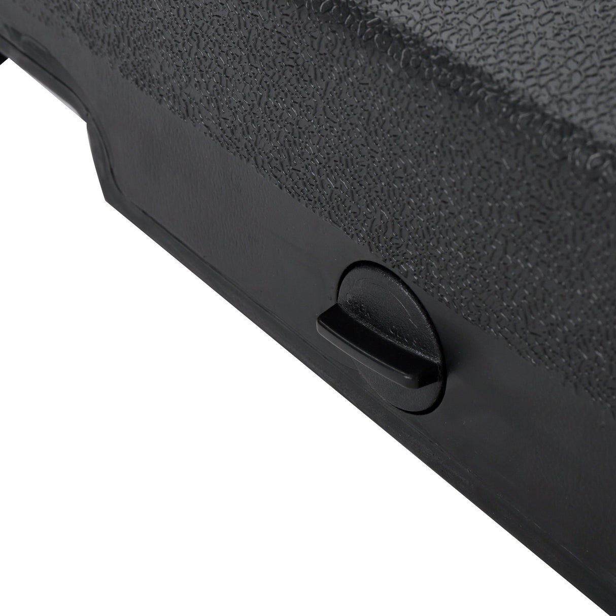 Modern Wheelie Round Umbrella Base with Stainless Steel Holder in Black Concrete