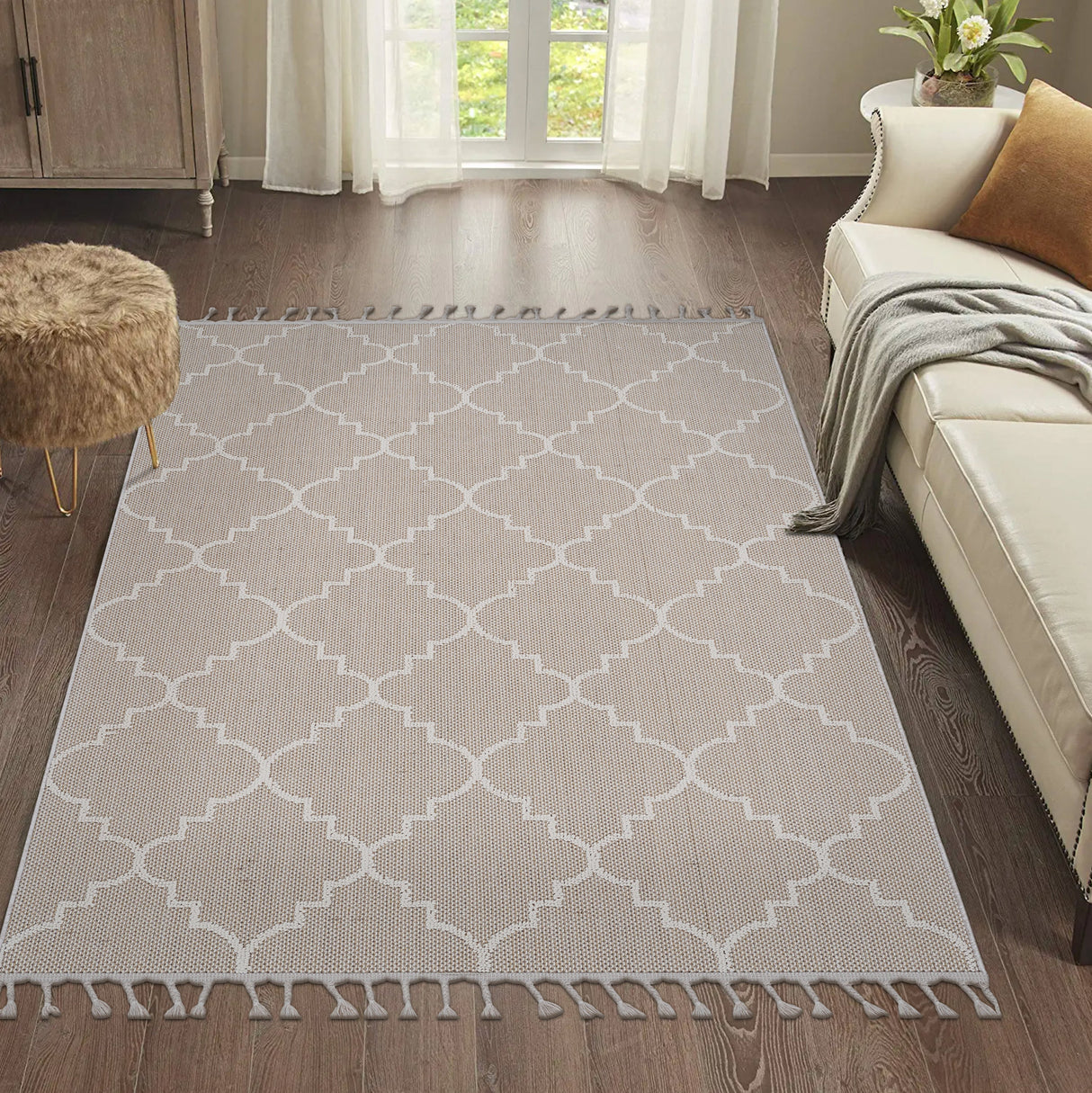 NAAR Guros Collection Trellis Indoor/Outdoor Area Rug