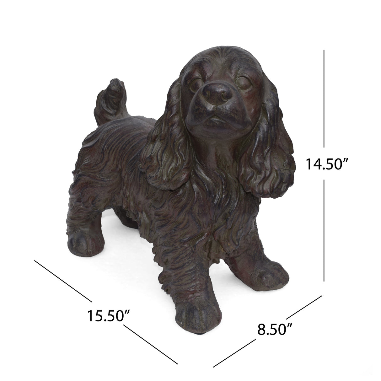 Josie Dog Cast Stone Garden Statue