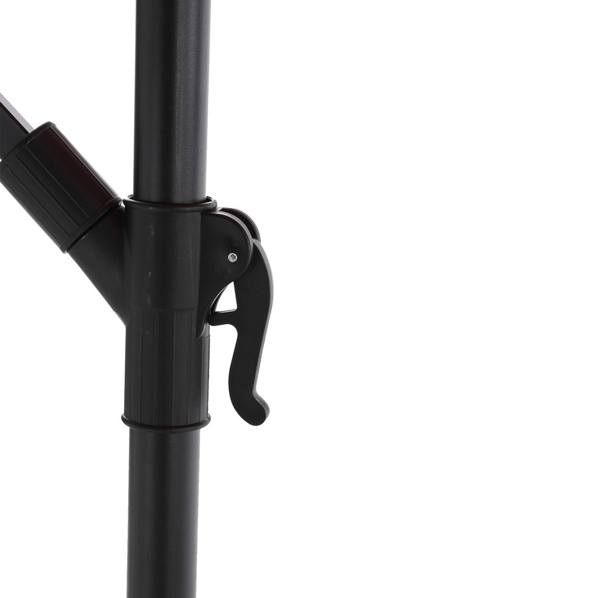 10ft Solar LED Offset Hanging Market Patio Umbrella (Khaki)