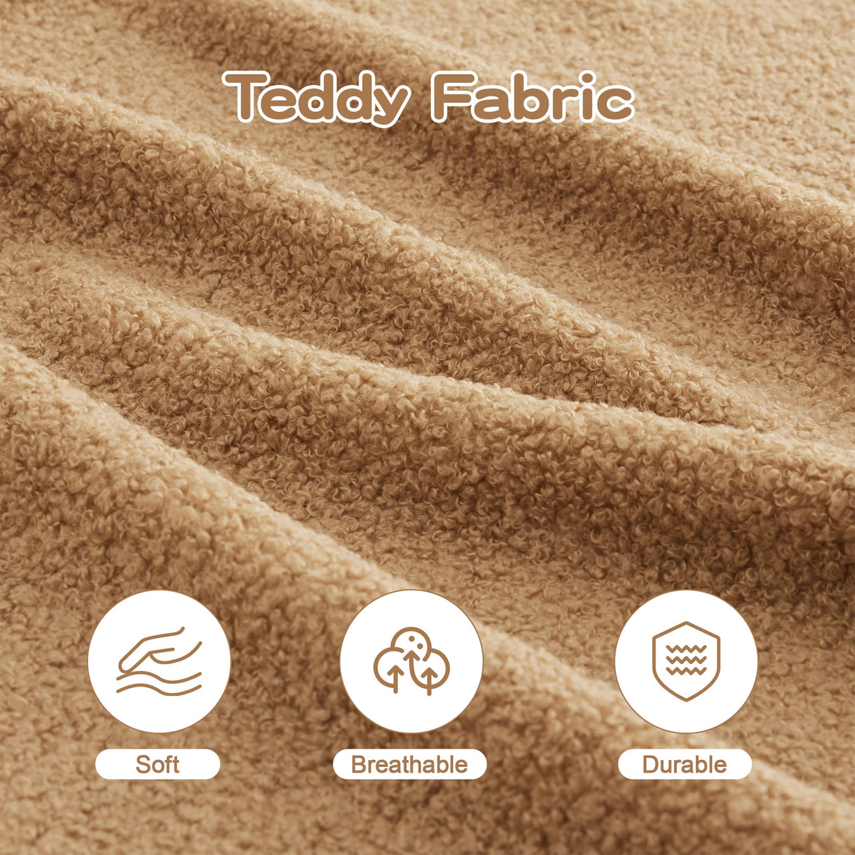 Soft Teddy Fabric Boneless Sofa