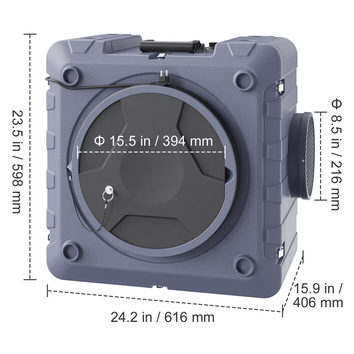 Air Scrubber with 3-Stage Filtration and 550 CFM Airflow