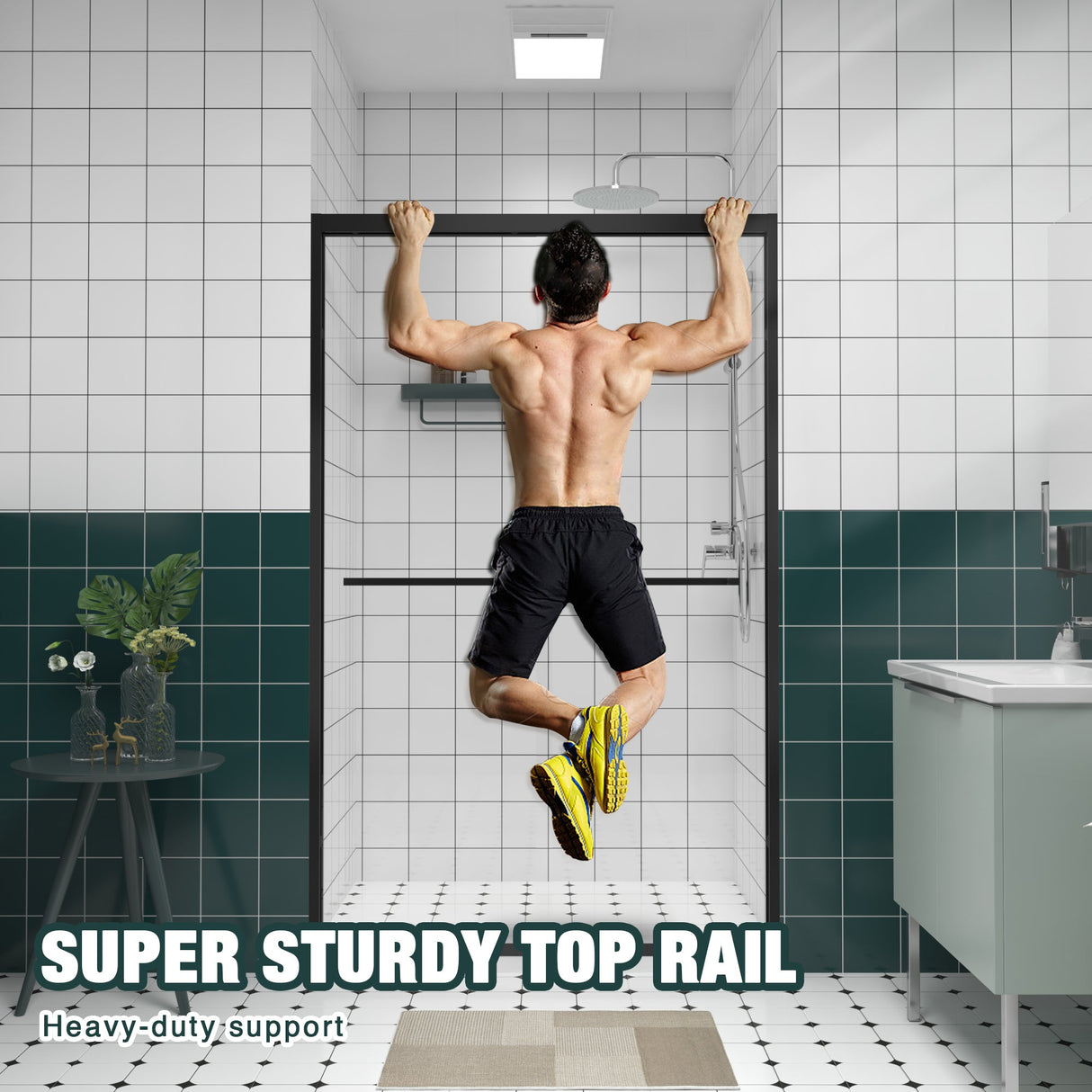 Aluminum Frame Double Sliding Shower Door - Bypass Bathroom Door