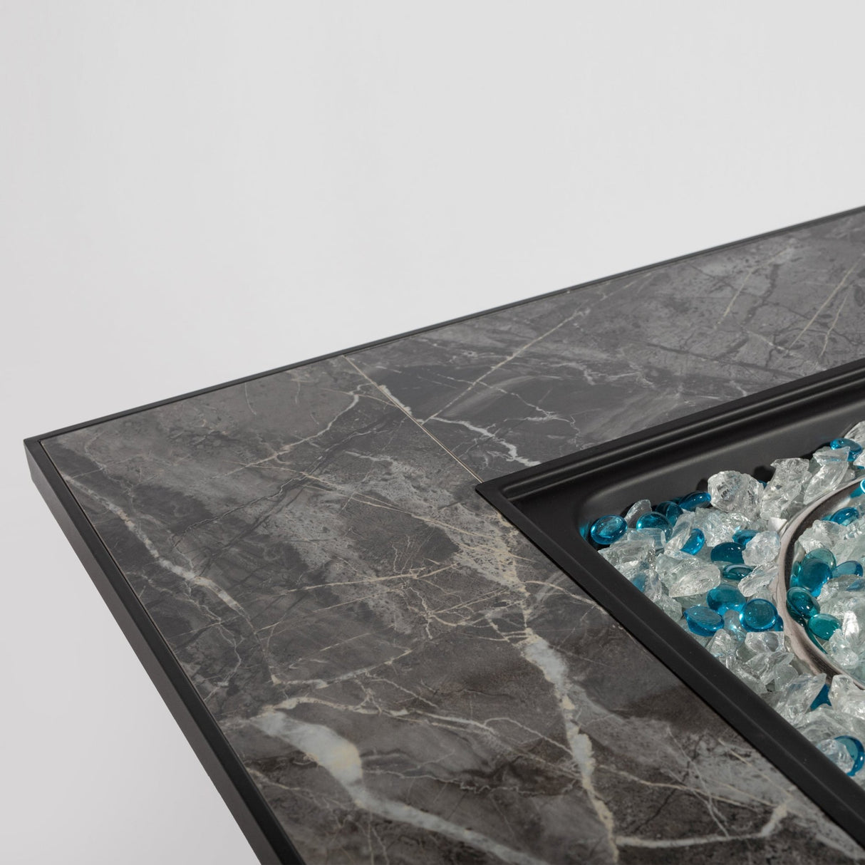 30inch Outdoor Fire Table Propane Gas Fire Pit Table with Lid Gas Fire Pit Table with Glass Rocks and Rain Cover - Tuesday Morning - Fire Pits