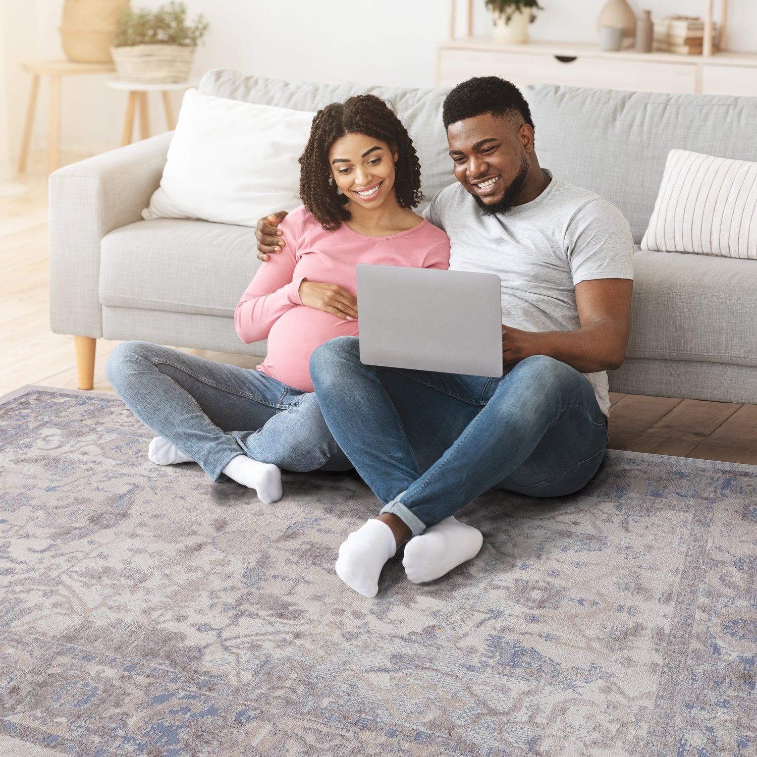 8X10 Brown/Beige /Traditional Non-Shedding and Stain Resistant Area Rug