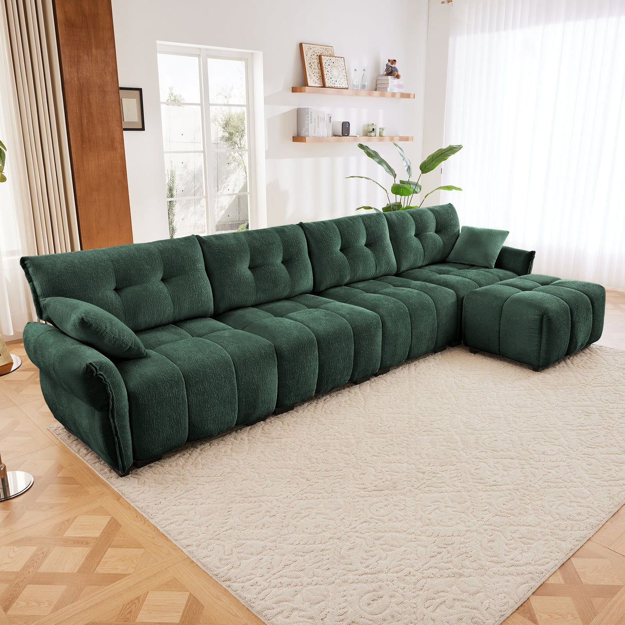 Modular 4-Seater Sofa With Ottoman