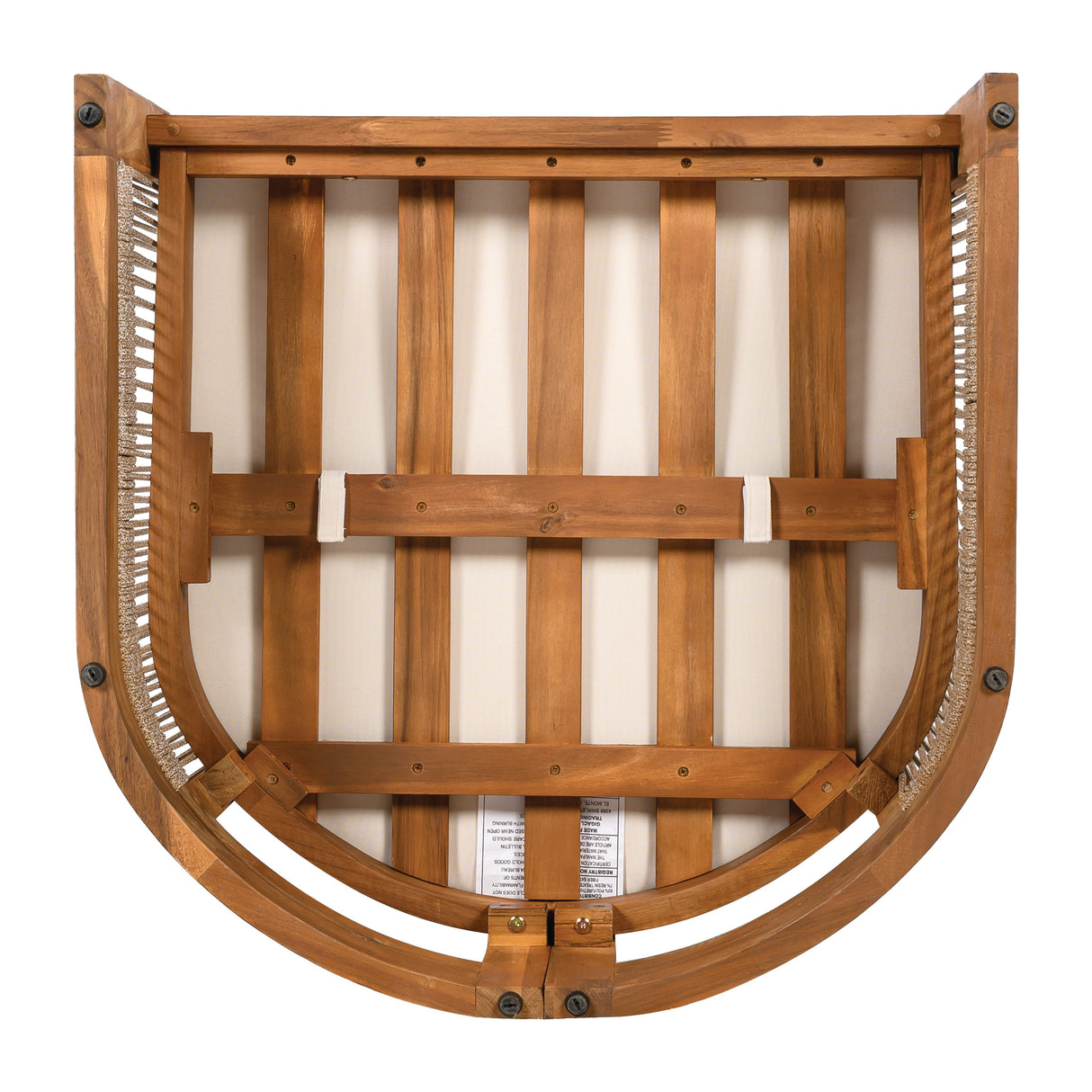 Premium Acacia Wood Outdoor Club Chair with Curved Tub Design