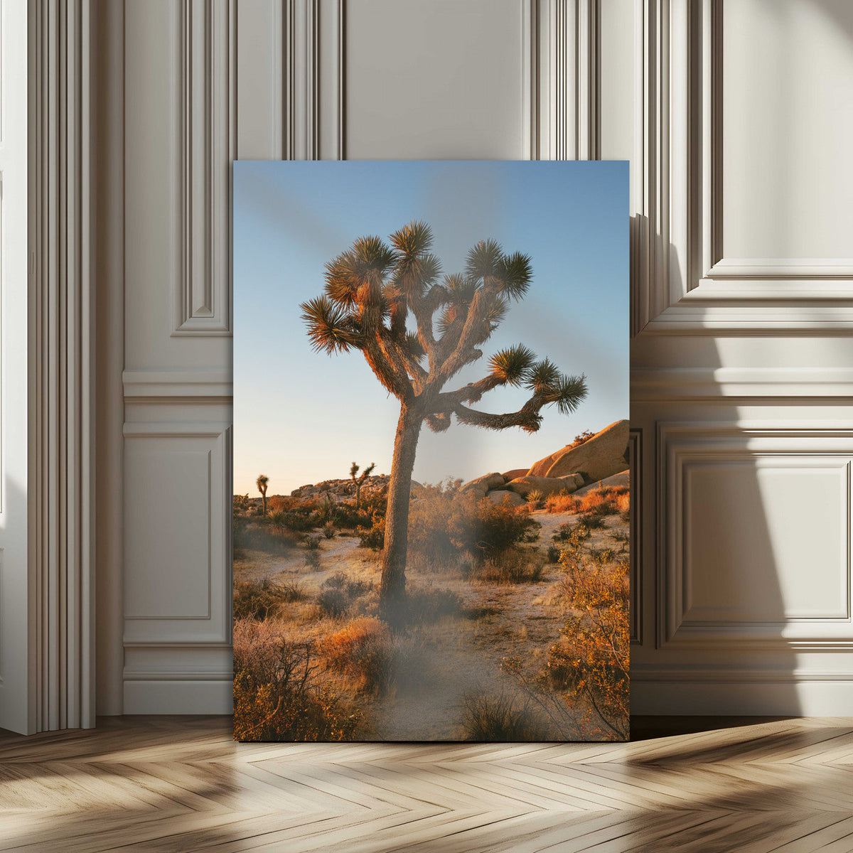 Joshua Tree Wall Art Canvas Print – Framed Desert Sunset