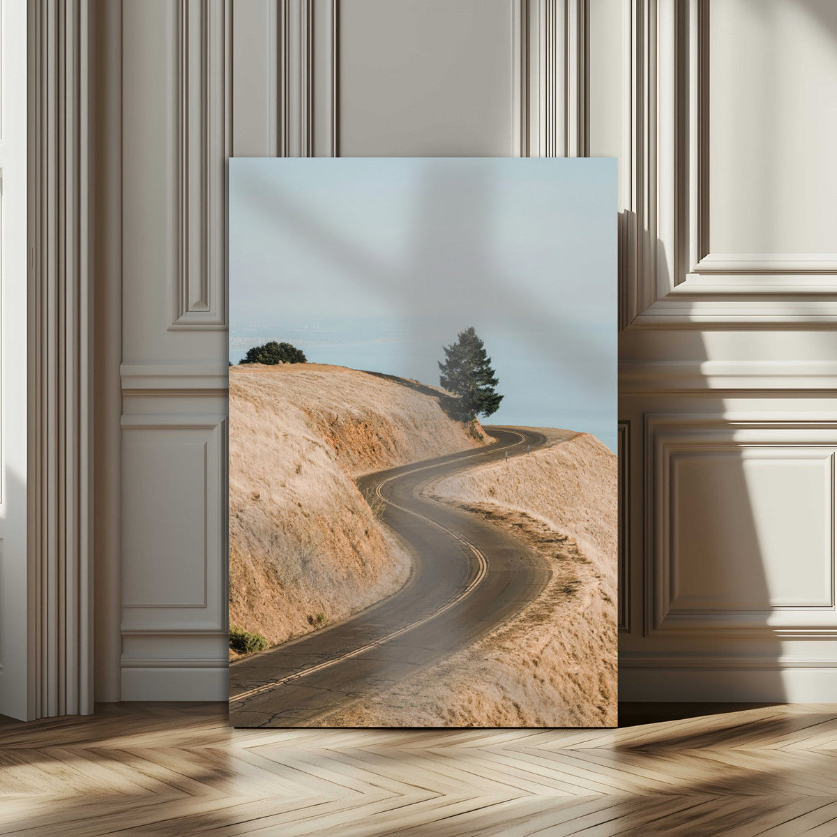 Winding Road Wall Art – Framed Scenic Landscape Canvas
