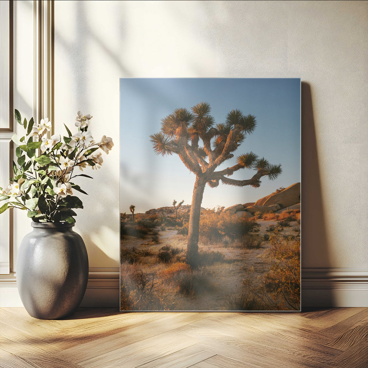 Joshua Tree Wall Art Canvas Print – Framed Desert Sunset