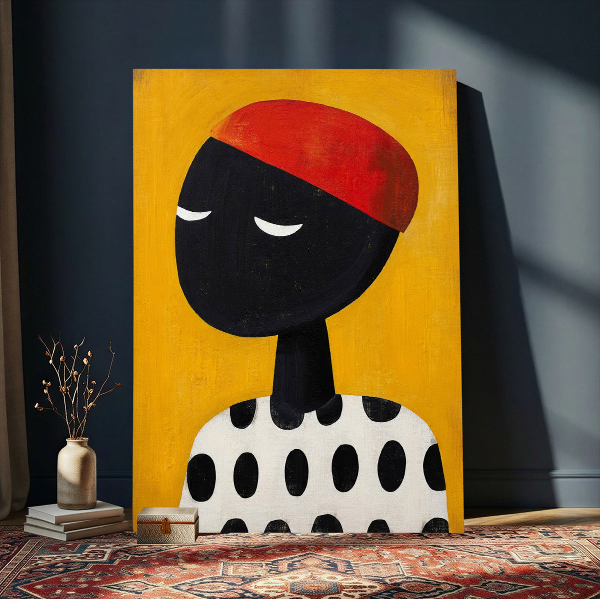 Abstract Portrait Wall Art Canvas Print, Framed Modern