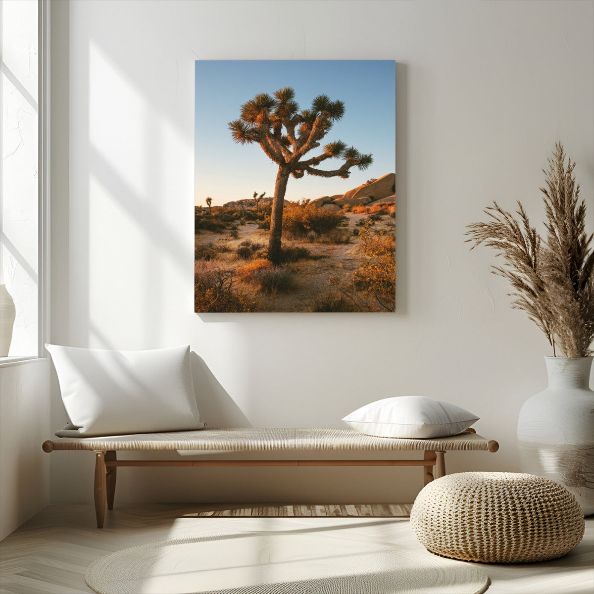 Joshua Tree Wall Art Canvas Print – Framed Desert Sunset