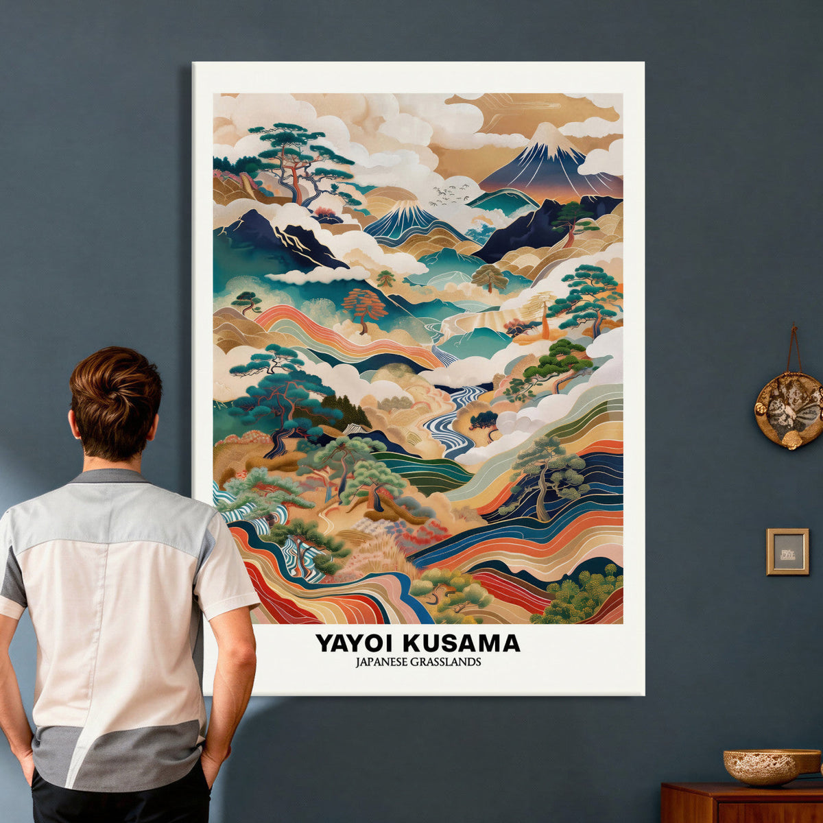 Yayoi Kusama Japanese Landscape Wall Art Canvas Print,