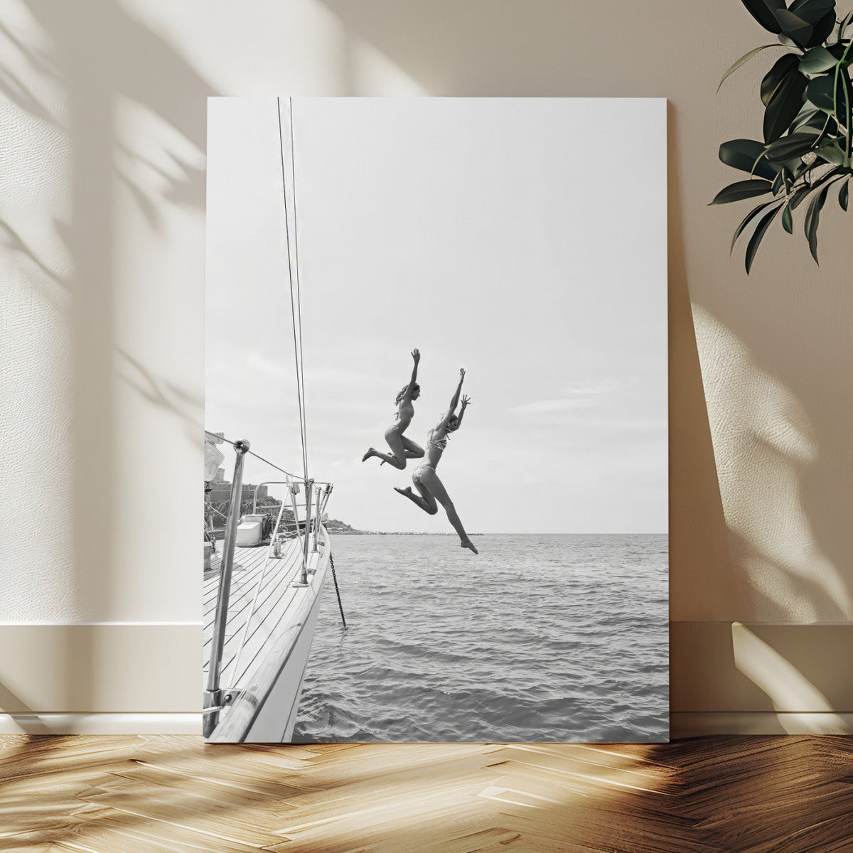 Ocean Dive Wall Art – Summer Splash Canvas Print, Waves &