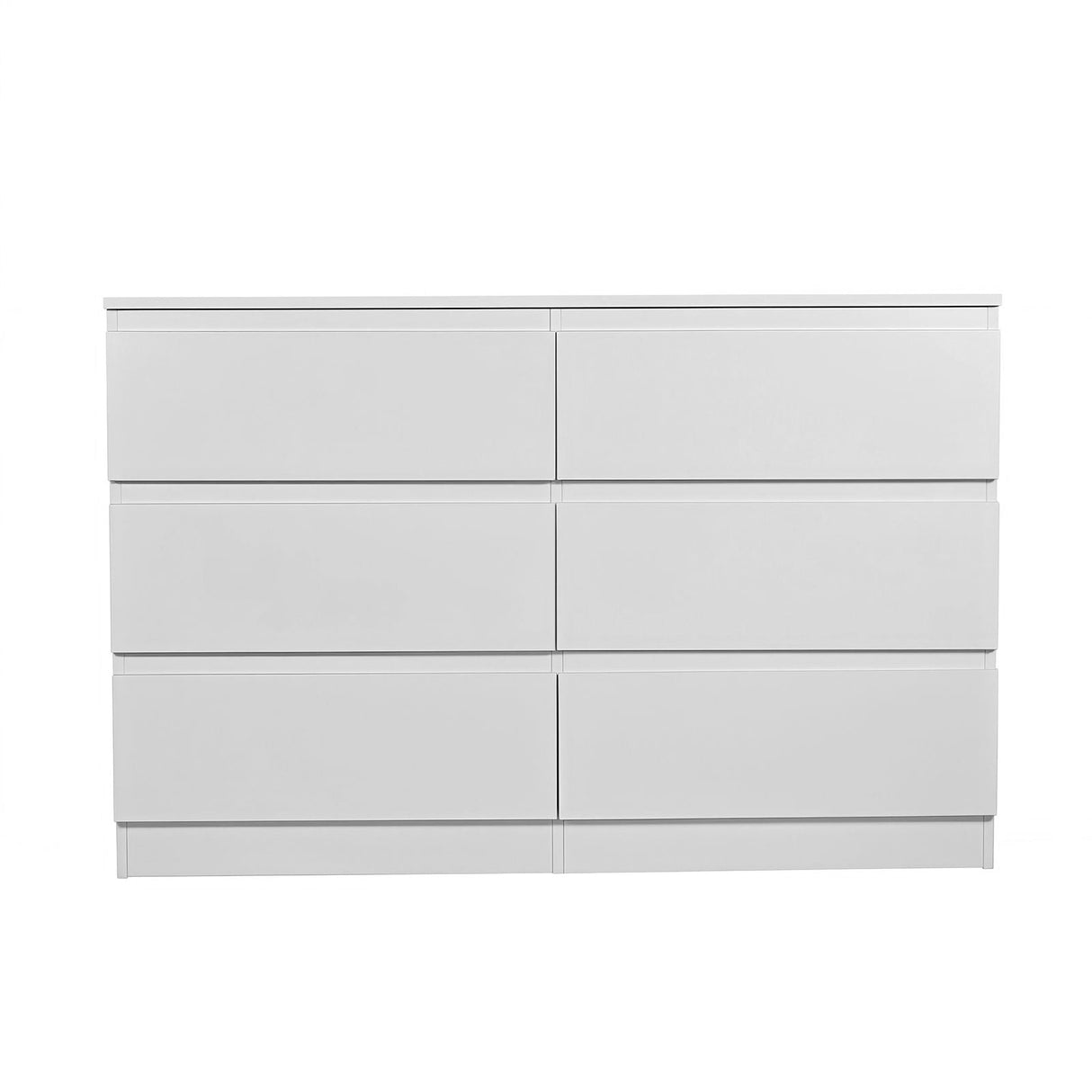 6 Drawer Dresser With Spacious Countertop And Concealed Handles