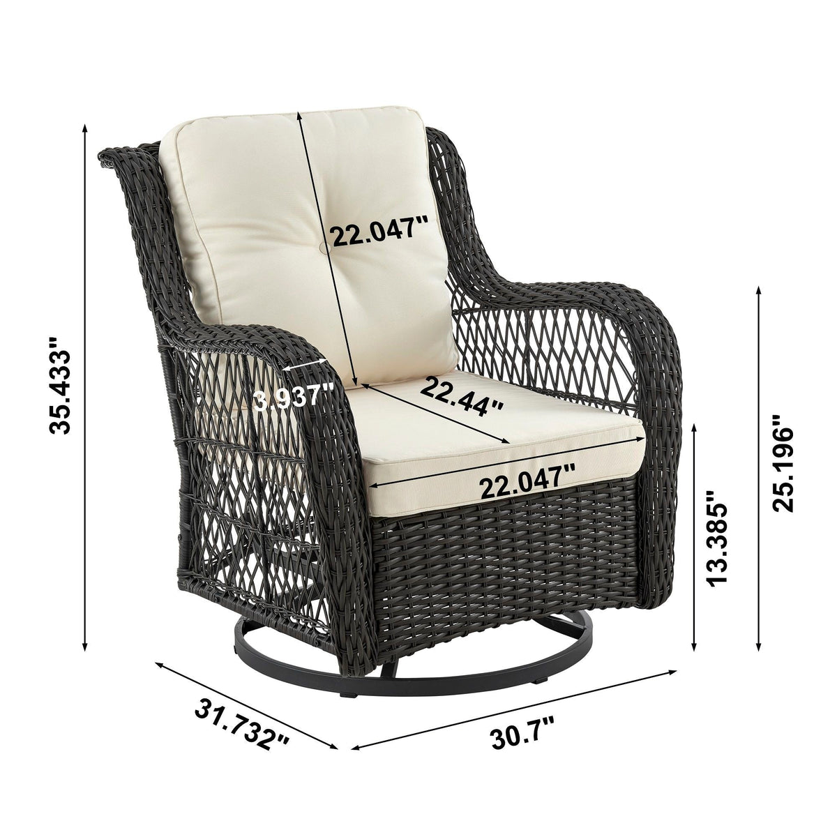 Fruttuo - 3 Piece Outdoor Patio Set