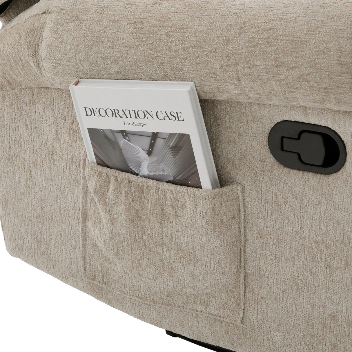 Manual Recliner Massage Chair With Swivel Rocker, 8 Massage Modes, Side Storage Pocket